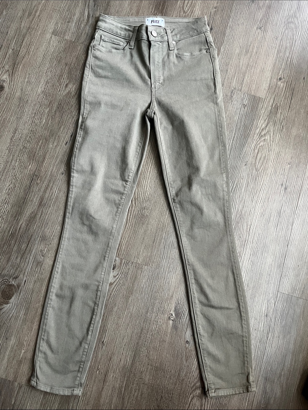 PAIGE Skinny Jeans in Olive
